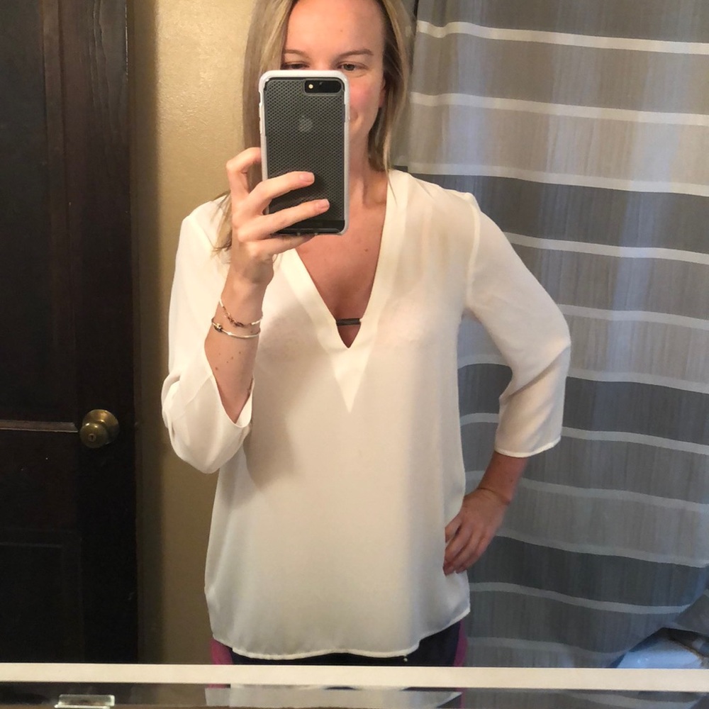 Cream colored blouse